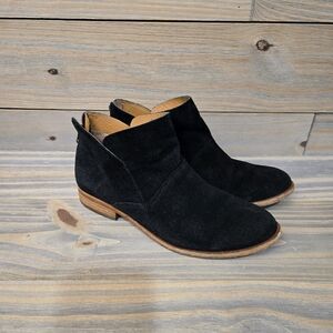 Kork-Ease Black Suede Ankle Booties